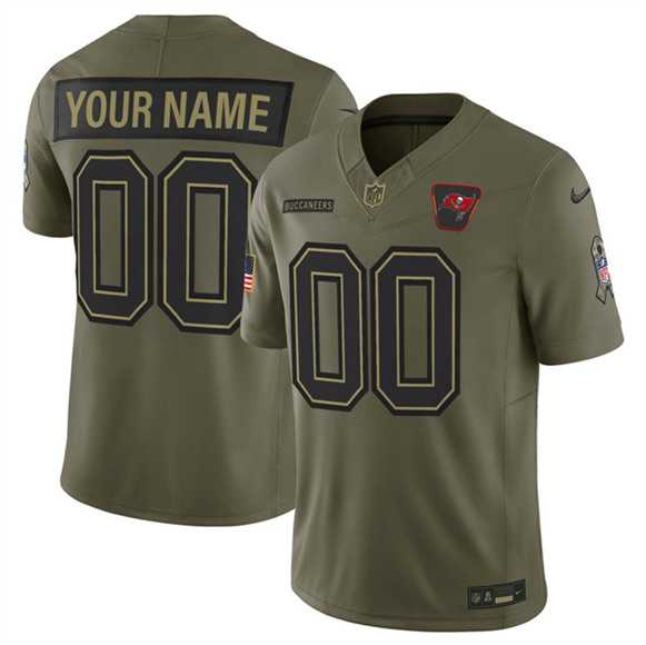 Men%27s Tampa Bay Buccaneers Active Player Custom Olive 2025 F.U.S.E. Salute to Service Limited Stitched Jersey