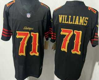 Men%27s San Francisco 49ers #71 Trent Williams Limited Black Rivalries FUSE Vapor Jersey