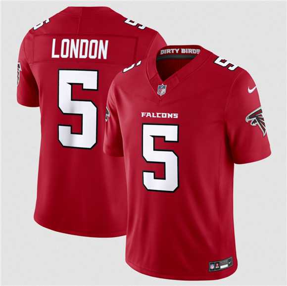 Men%27s Atlanta Falcons #5 Drake London Red 2026 New F.U.S.E. Vapor Untouchable Limited Stitched Jersey Dzhi