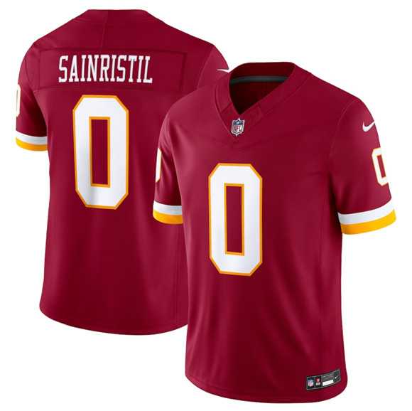 Men%27s Washington Commanders #0 Mike Sainristil Burgundy 2026 F.U.S.E. Vapor Limited Stitched Jersey Dzhi