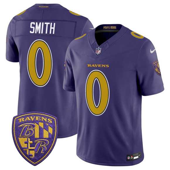 Men%27s Baltimore Ravens #0 Roquan Smith Purple 2026 F.U.S.E. Alternate Vapor Limited Stitched Jersey Dzhi