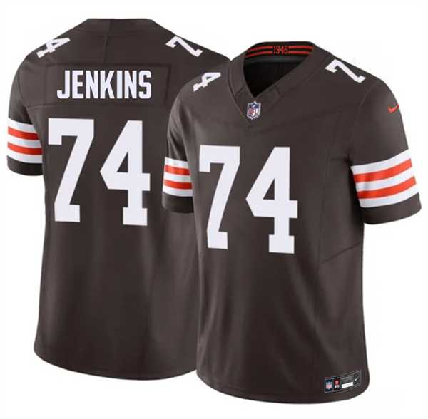 Men%27s Cleveland Browns #74 Elgton Jenkins Brown 2026 F.U.S.E. Vapor Limited Stitched Jersey Dzhi