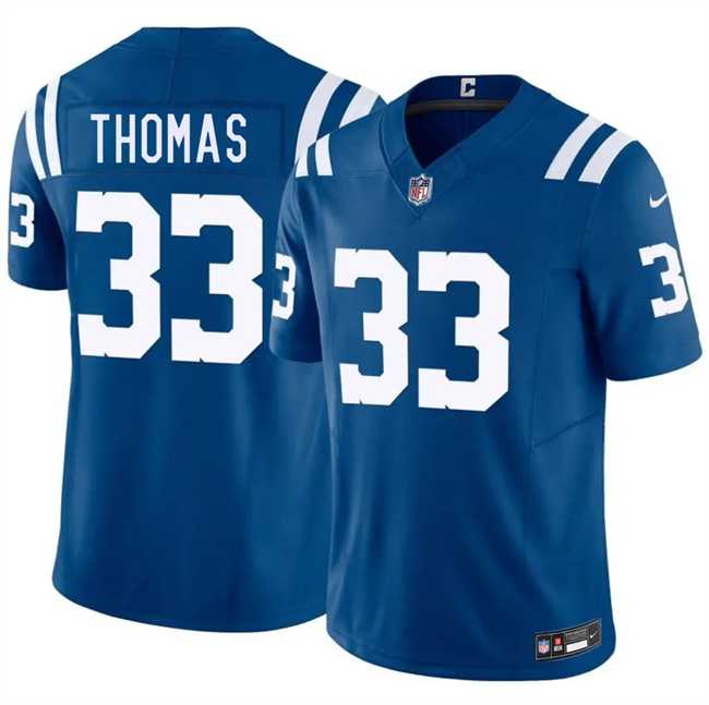 Men%27s Indianapolis Colts #33 Juanyeh Thomas Blue 2026 F.U.S.E. Vapor Limited Stitched Jersey Dzhi