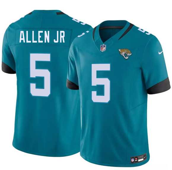 Men%27s Jacksonville Jaguars #5 LeQuint Allen Jr Teal 2026 F.U.S.E. Vapor Untouchable Limited Stitched Jersey Dzhi