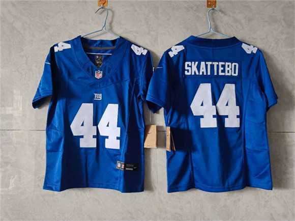 Women%27s New York Giants #44 Cam Skattebo Blue F.U.S.E. Vapor Limited Stitched Jersey