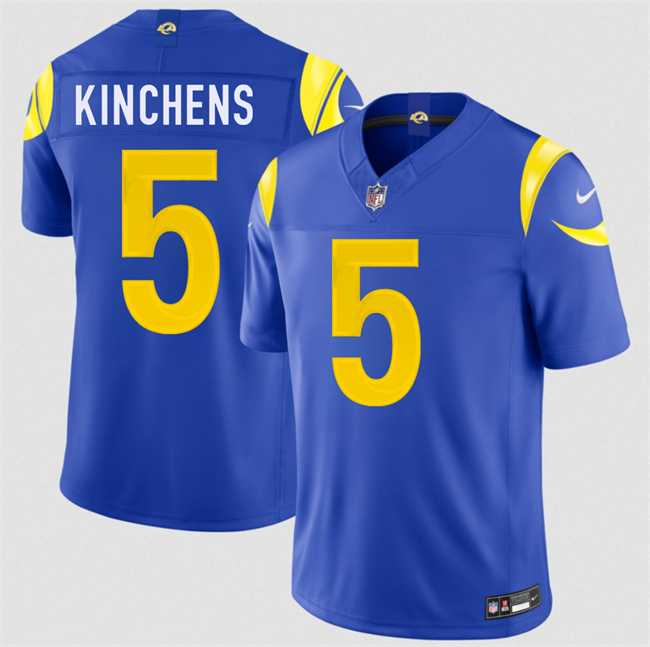 Men%27s Los Angeles Rams #5 Kamren Kinchens Royal 2026 F.U.S.E. Vapor Limited Stitched Jersey Dzhi