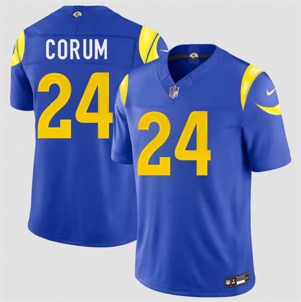Men%27s Los Angeles Rams #24 Blake Corum Royal 2026 F.U.S.E. Vapor Limited Stitched Jersey Dzhi