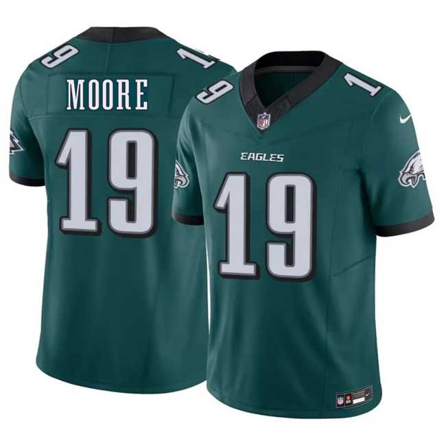 Men%27s Philadelphia Eagles #19 Elijah Moore Green 2026 F.U.S.E. Vapor Untouchable Limited Stitched Jersey Dzhi