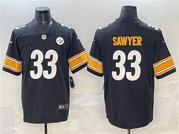 Men%27s Pittsburgh Steelers #33 Jack Sawyer Black 2025 Vapor Limited Stitched Jersey