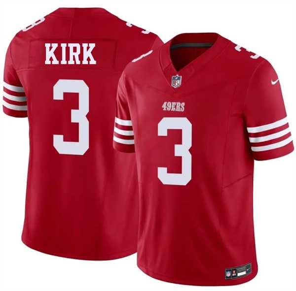 Men%27s San Francisco 49ers #3 Christian Kirk Red 2026 F.U.S.E. Vapor Untouchable Limited Stitched Jersey Dzhi