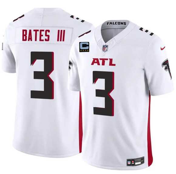 Men%27s Atlanta Falcons #3 Jesse Bates III White 2025 F.U.S.E With 4-Star C Patch Vapor Untouchable Limited Stitched Jersey Dzhi