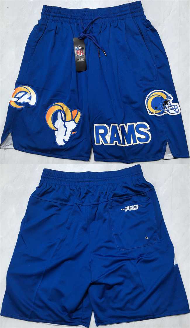 Men%27s Los Angeles Rams Royal Shorts(Run Small)