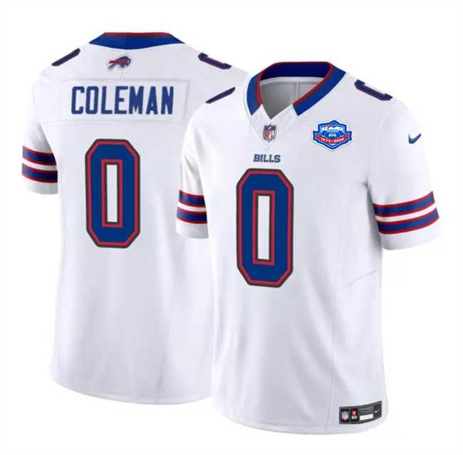 Men%27s Buffalo Bills #0 Keon Coleman White 2025 F.U.S.E. With Farewell Patch Vapor Untouchable Limited Stitched Jersey Dzhi