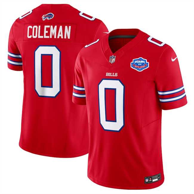 Men%27s Buffalo Bills #0 Keon Coleman Red 2025 F.U.S.E. With Farewell Patch Vapor Untouchable Limited Stitched Jersey Dzhi