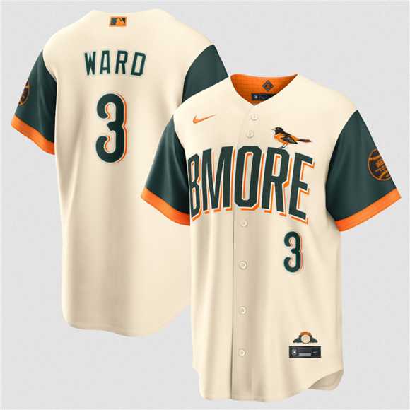 Men%27s Baltimore Orioles #3 Taylor Ward Natural 2026 City Connect Stadium Stitched Jersey Dzhi