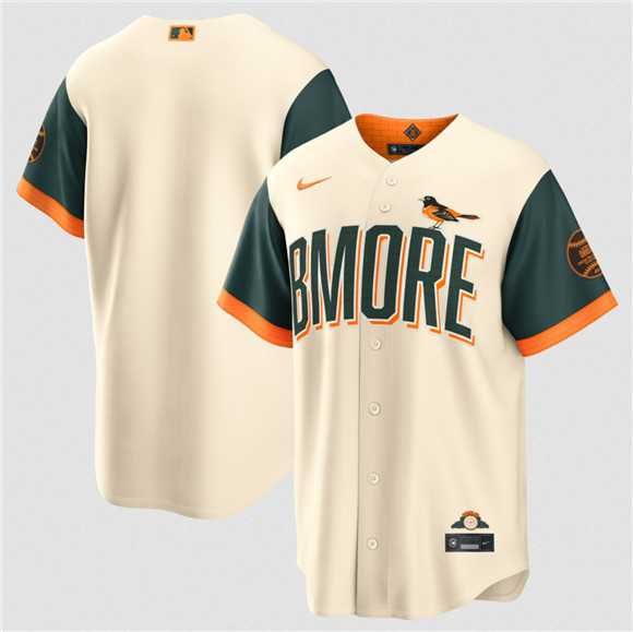 Men%27s Baltimore Orioles Blank Natural 2026 City Connect Stadium Stitched Jersey Dzhi