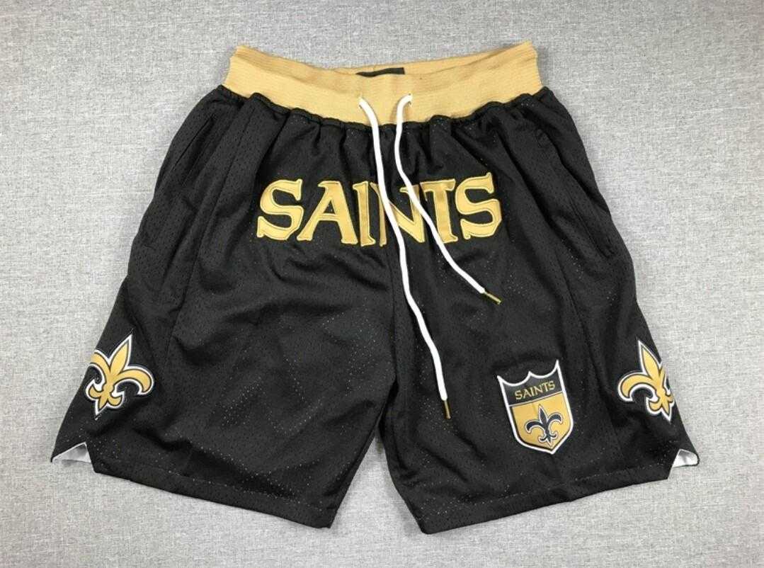 Men%27s New Orleans Saints Black Just Don Shorts (Run Small)