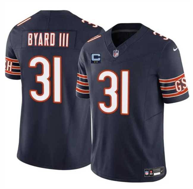 Men%27s Chicago Bears #31 Kevin Byard III Navy 2025 F.U.S.E. With 2-Star C Patch Vapor Untouchable Limited Stitched Jersey Dzhi