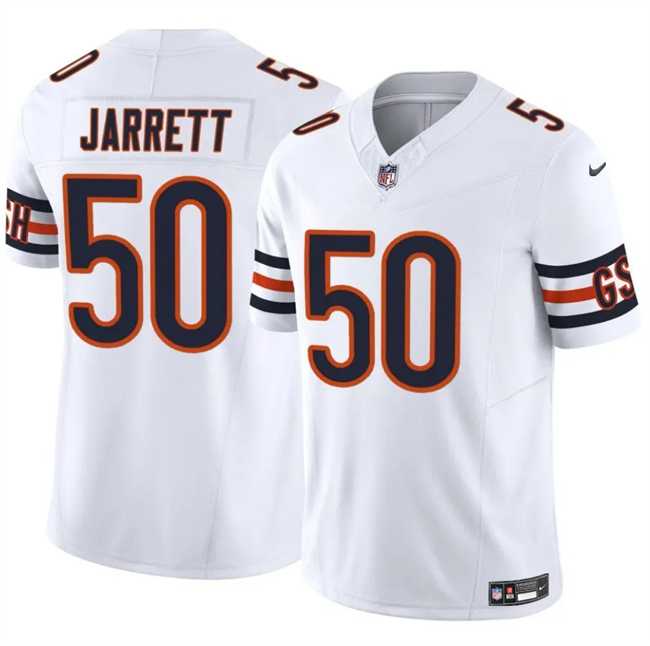 Men%27s Chicago Bears #50 Grady Jarrett White 2025 F.U.S.E. Vapor Untouchable Limited Stitched Jersey Dzhi