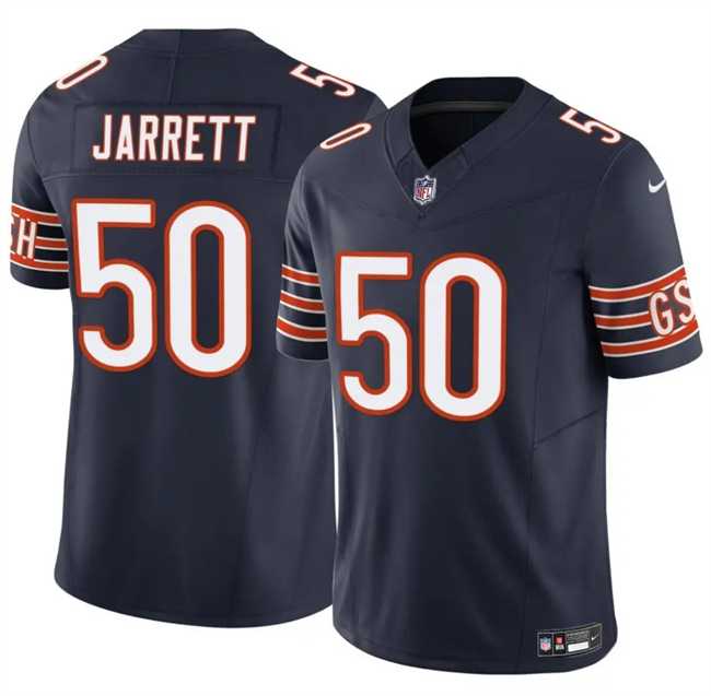 Men%27s Chicago Bears #50 Grady Jarrett Navy 2025 F.U.S.E. Vapor Untouchable Limited Stitched Jersey Dzhi