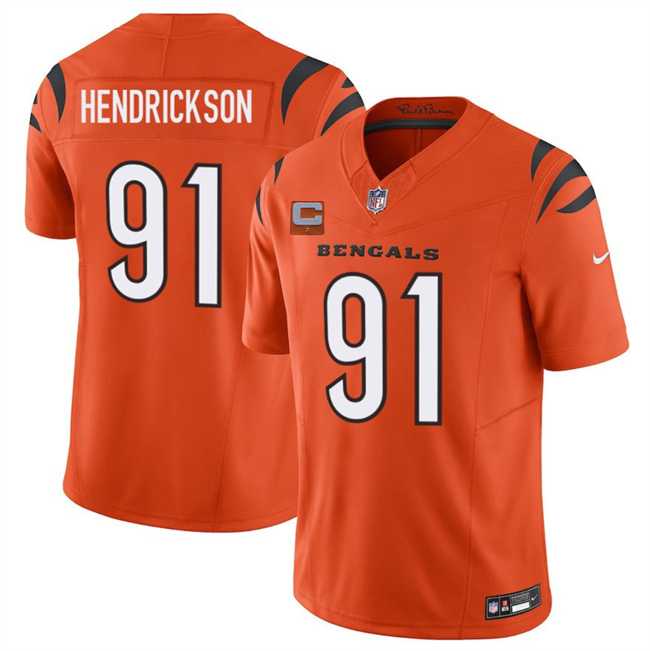 Men%27s Cincinnati Bengals #91 Trey Hendrickson Orange 2025 F.U.S.E. With 1-Star C Patch Vapor Untouchable Limited Stitched Jersey Dzhi