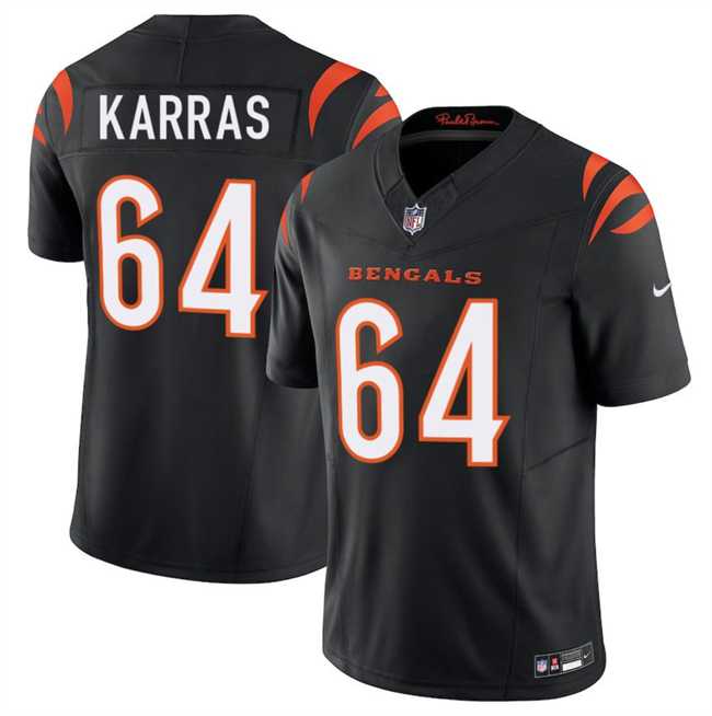 Men%27s Cincinnati Bengals #64 Ted Karras Black 2025 F.U.S.E. Vapor Untouchable Limited Stitched Jersey Dzhi