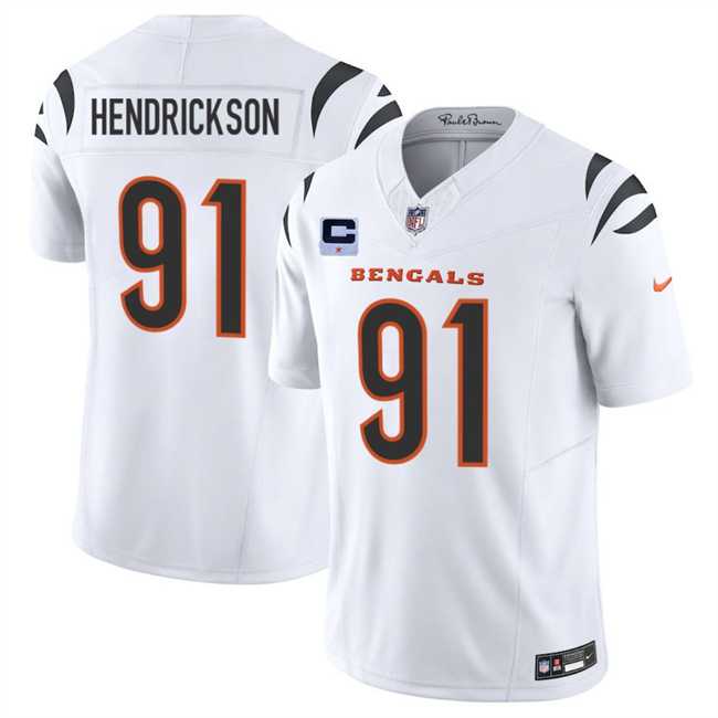Men%27s Cincinnati Bengals #91 Trey Hendrickson White 2025 F.U.S.E. With 1-Star C Patch Vapor Untouchable Limited Stitched Jersey Dzhi