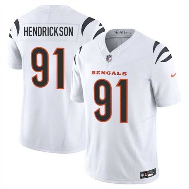 Men%27s Cincinnati Bengals #91 Trey Hendrickson White 2025 F.U.S.E. Vapor Untouchable Limited Stitched Jersey Dzhi