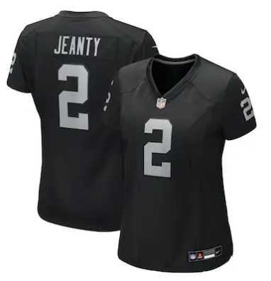 Women%27s Las Vegas Raiders #2 Ashton Jeanty Black 2025 F.U.S.E. Vapor Stitched Jersey Dzhi