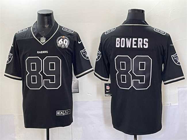 Men%27s Las Vegas Raiders #89 Brock Bowers Black Shadow Vapor Limited Stitched Jersey Dzhi