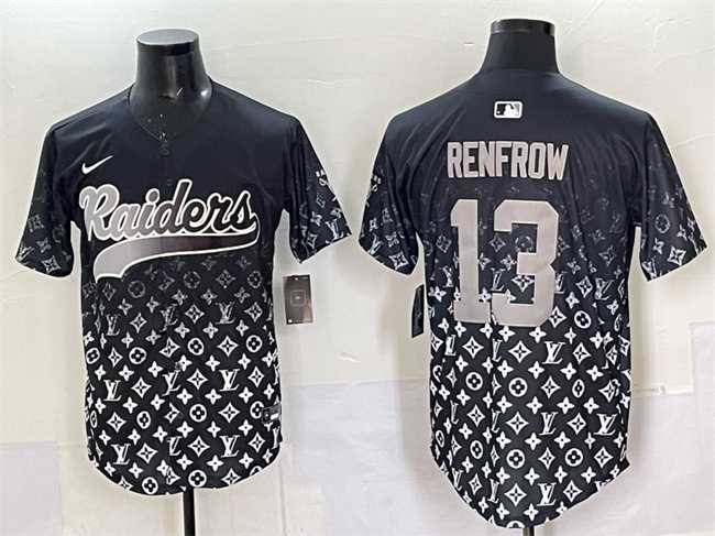 Men%27s Las Vegas Raiders #13 Hunter Renfrow Black Limited Stitched Baseball Jersey