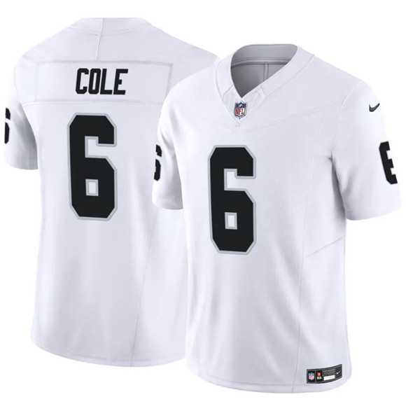 Men%27s Las Vegas Raiders #6 A.J. Cole White 2025 F.U.S.E. Vapor Untouchable Limited Stitched Jersey Dzhi