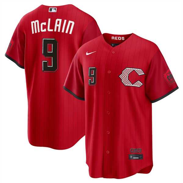 Men%27s Cincinnati Reds #9 Matt McLain Red 2026 City Connect Stadium Stitched Jersey Dzhi