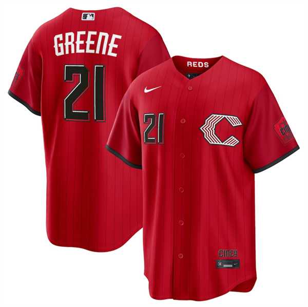 Men%27s Cincinnati Reds #21 Hunter Greene Red 2026 City Connect Stadium Stitched Jersey Dzhi