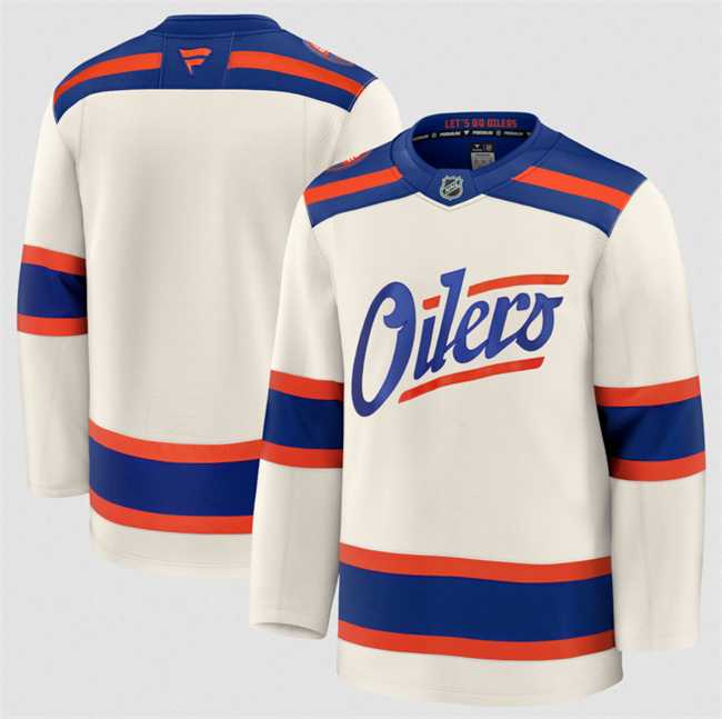 Men%27s Edmonton Oilers Blank Light Beige Alternate Stitched Jersey Dzhi