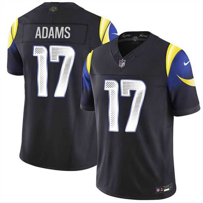 Men%27s Los Angeles Rams #17 Davante Adams Black 2025 F.U.S.E. %27Rivalries%27 Vapor Limited Stitched Jersey Dzhi