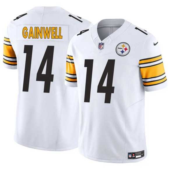 Men & Women & Youth Pittsburgh Steelers #14 Kenneth Gainwell White 2025 F.U.S.E. Vapor Limited Stitched Jersey