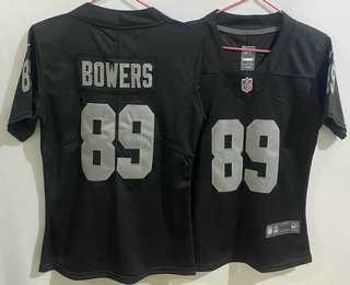 Women%27s Las Vegas Raiders #89 Brock Bowers Limited Black Vapor Jersey