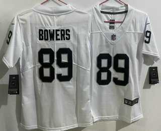 Women%27s Las Vegas Raiders #89 Brock Bowers Limited White Vapor Jersey
