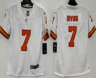 Women%27s Tampa Bay Buccaneers #7 Bucky Irving Limited White Throwback Vapor Jersey
