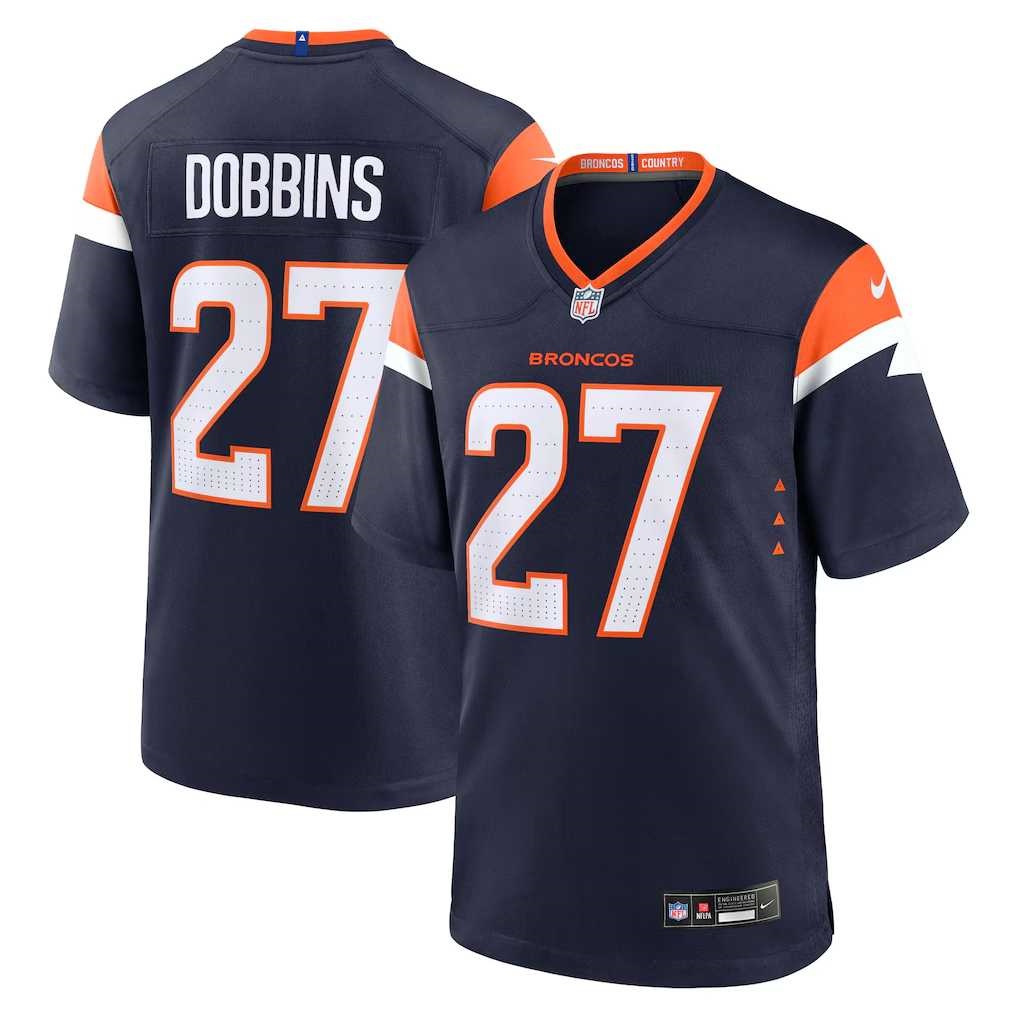 Men & Women & Youth Denver Broncos #27 J.K. Dobbins Navy 2025 Vapor Untouchable Limited Stitched Jersey