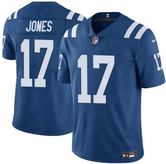 Men & Women & Youth Indianapolis Colts #17 Daniel Jones Blue Vapor Limited Stitched Jersey
