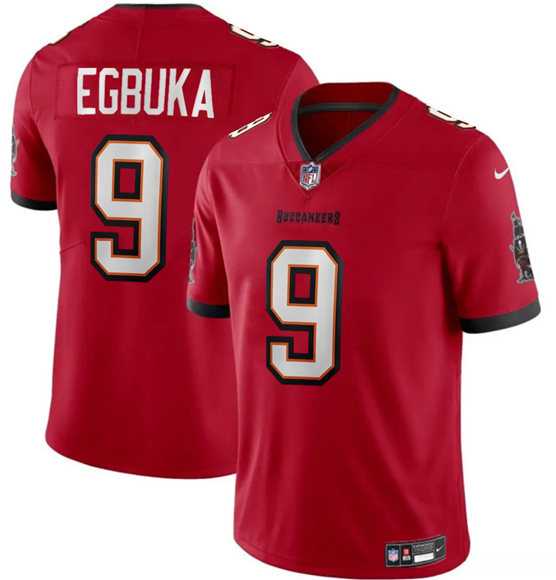 Men & Women & Youth Tampa Bay Buccaneers #9 Emeka Egbuka Red 2025 Draft Vapor Limited Stitched Jersey