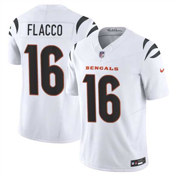 Men%27s Cincinnati Bengals #16 Joe Flacco White 2025 F.U.S.E. Vapor Untouchable Limited Stitched Jersey