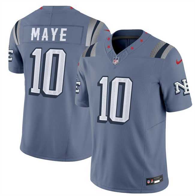 Men%27s New England Patriots #10 Drake Maye 2025 F.U.S.E. %27Rivalries%27 Vapor Limited Stitched Jersey Dzhi