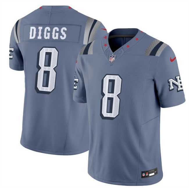 Men%27s New England Patriots #8 Stefon Diggs 2025 F.U.S.E. %27Rivalries%27 Vapor Limited Stitched Jersey Dzhi