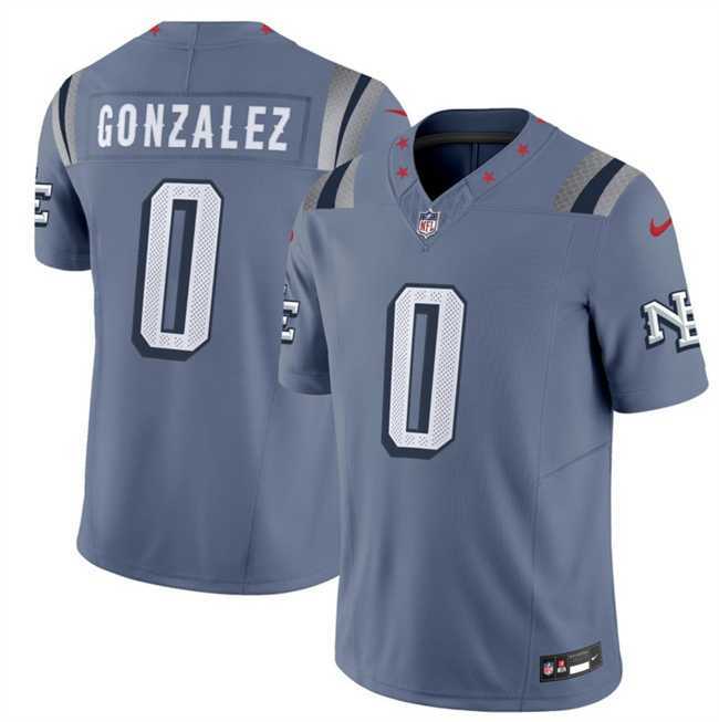 Men%27s New England Patriots #0 Christian Gonzalez 2025 F.U.S.E. %27Rivalries%27 Vapor Limited Stitched Jersey Dzhi