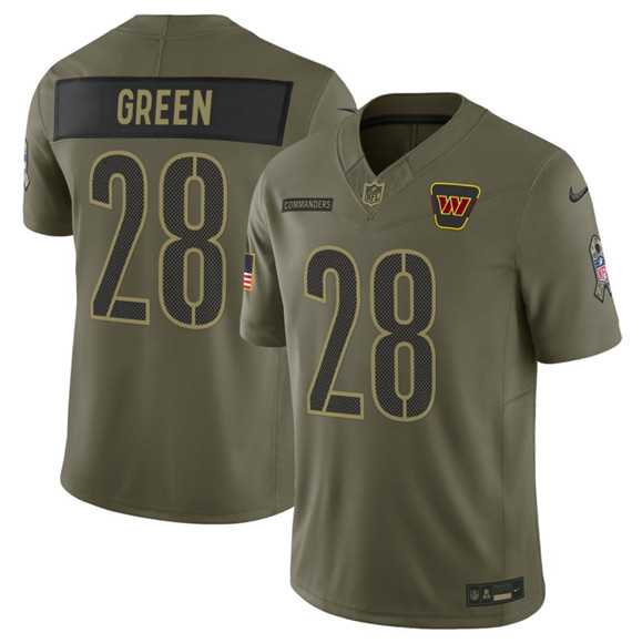 Men%27s Washington Commanders #28 Darrell Green Olive 2025 Salute to Service Limited Stitched Jersey Dyin