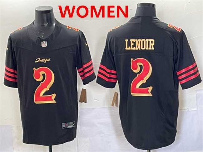 Women%27s San Francisco 49ers #2 Deommodore Lenoir Black 2025 F.U.S.E. %27Rivalries%27 Vapor Limited Stitched Jersey Dzhi
