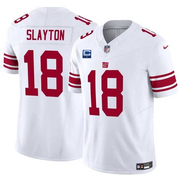 Men%27s New York Giants #18 Darius Slayton White 2025 F.U.S.E. With 1-Star C Patch Vapor Untouchable Limited Stitched Jersey Dzhi